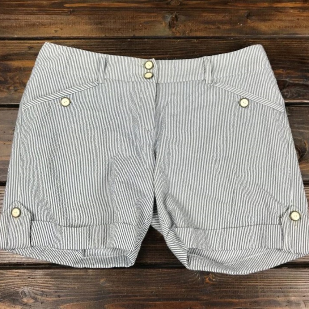 Women's Piazza Sempione Seersucker Shorts Sz 46